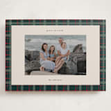 "Plaid Peace" - Holiday Cards in Wreath by Makewells - Front