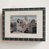 "Plaid Peace" - Holiday Cards in Wreath by Makewells - Folded Card