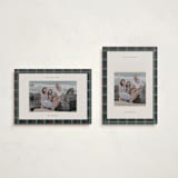 "Plaid Peace" - Holiday Cards in Wreath by Makewells - Photo Orientation Options