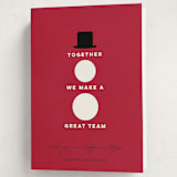 "Holiday Team" - Holiday Cards in Berry by Louise Kay - Folded Card