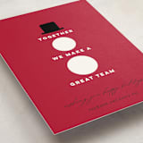 "Holiday Team" - Holiday Cards in Berry by Louise Kay - Detail