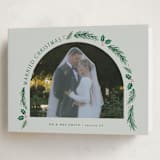 "a married christmas" - Holiday Cards in Sage by Hooray Creative - Folded Card