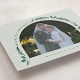 "a married christmas" - Holiday Cards in Sage by Hooray Creative - Detail