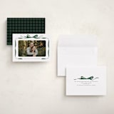 "Bow" - Holiday Cards in Evergreen by Olivia Kanaley Inman - Assembled