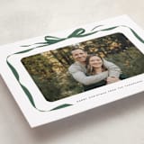 "Bow" - Holiday Cards in Evergreen by Olivia Kanaley Inman - Detail