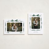 "Bow" - Holiday Cards in Evergreen by Olivia Kanaley Inman - Photo Orientation Options