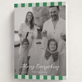 "cabana check" - Holiday Cards in Sage by Sara Hicks Malone - Folded Card