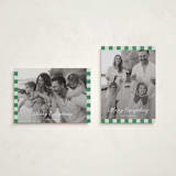 "cabana check" - Holiday Cards in Sage by Sara Hicks Malone - Photo Orientation Options