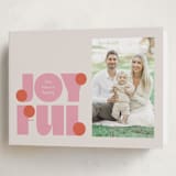 "pop joy" - Holiday Cards in Candied Grapefruit by Lori Wemple - Folded Card