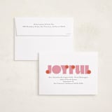 "pop joy" - Holiday Cards in Candied Grapefruit by Lori Wemple - FREE Recipient Addressing