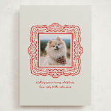"Friendly Frame" - Holiday Cards in Berry by mo kelley - Front