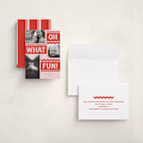 "Ski Slope" - Holiday Cards in Winter Rose by Baumbirdy - Assembled