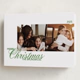 "Duplicity" - Holiday Cards in Mint by Inkblot Design - Folded Card