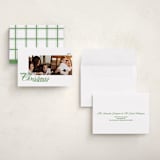 "Duplicity" - Holiday Cards in Mint by Inkblot Design - Assembled