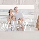 "All is Bright" - Holiday Cards in Frost by Pink House Press - Front