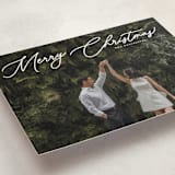 "Merry Monoline" - Holiday Cards in Snowfall by Melanie Kosuge - Detail