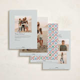 "Patchwork Christmas" - Holiday Cards in Wintermint by Paper Sun Studio - Back of Card Options