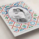 "Patchwork Christmas" - Holiday Cards in Wintermint by Paper Sun Studio - Detail