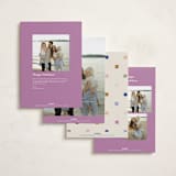"Knitted Plaid" - Holiday Cards in Sugar Plum by Carrie ONeal - Back of Card Options