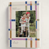 "Knitted Plaid" - Holiday Cards in Sugar Plum by Carrie ONeal - Folded Card