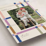 "Knitted Plaid" - Holiday Cards in Sugar Plum by Carrie ONeal - Detail