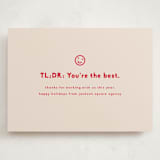 "Inbox" - Holiday Cards in Peppermint by Olivia Kanaley Inman - Front