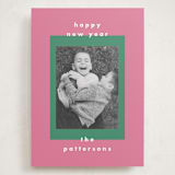 "Colorblock" - Holiday Cards in Watermelon by AK Graphics - Front