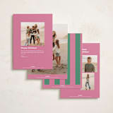"Colorblock" - Holiday Cards in Watermelon by AK Graphics - Back of Card Options