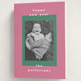 "Colorblock" - Holiday Cards in Watermelon by AK Graphics - Folded Card