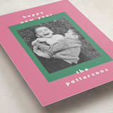 "Colorblock" - Holiday Cards in Watermelon by AK Graphics - Detail