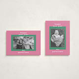 "Colorblock" - Holiday Cards in Watermelon by AK Graphics - Photo Orientation Options