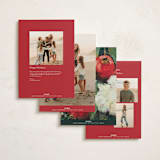 "Pomegranate" - Holiday Cards in Crimson by Wendy Keller - Back of Card Options