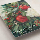 "Pomegranate" - Holiday Cards in Crimson by Wendy Keller - Detail