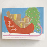 "Sleigh Landing" - Holiday Cards in Sprinkles by Inkblot Design - Folded Card
