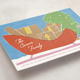 "Sleigh Landing" - Holiday Cards in Sprinkles by Inkblot Design - Detail
