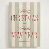 "Striped Type" - Holiday Cards in Stocking by Robert and Stella - Front