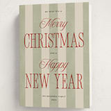 "Striped Type" - Holiday Cards in Stocking by Robert and Stella - Folded Card