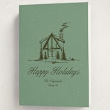 "Christmas Cabin" - Holiday Cards in Pine by Jen Ramsey - Folded Card