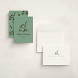 "Christmas Cabin" - Holiday Cards in Pine by Jen Ramsey - Assembled