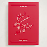 "Holiday Note" - Holiday Cards in Crimson by Jen Ramsey - Front