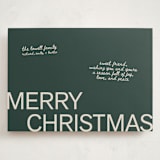 "Sweet Holiday Note" - Holiday Cards in Sage by Cleghorn Creative - Front