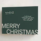 "Sweet Holiday Note" - Holiday Cards in Sage by Cleghorn Creative - Folded Card