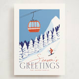 "Vintage Ski Poster" - Holiday Cards in Sky by Kaydi Bishop - Front
