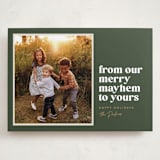 "Our Merry Mayhem" - Holiday Cards in Pine by Robert and Stella - Front