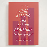 "Raising the Bar" - Holiday Cards in Berry by Louise Kay - Front