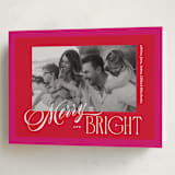"Bright Frame" - Holiday Cards in Poinsettia by Owl and Toad - Folded Card