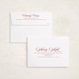 "Bright Frame" - Holiday Cards in Poinsettia by Owl and Toad - FREE Recipient Addressing