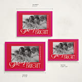 "Bright Frame" - Holiday Cards in Poinsettia by Owl and Toad - Formats Available