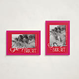"Bright Frame" - Holiday Cards in Poinsettia by Owl and Toad - Photo Orientation Options