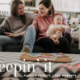 "Keepin' It Real" - Holiday Cards in Poinsettia by Up Up Creative - Detail